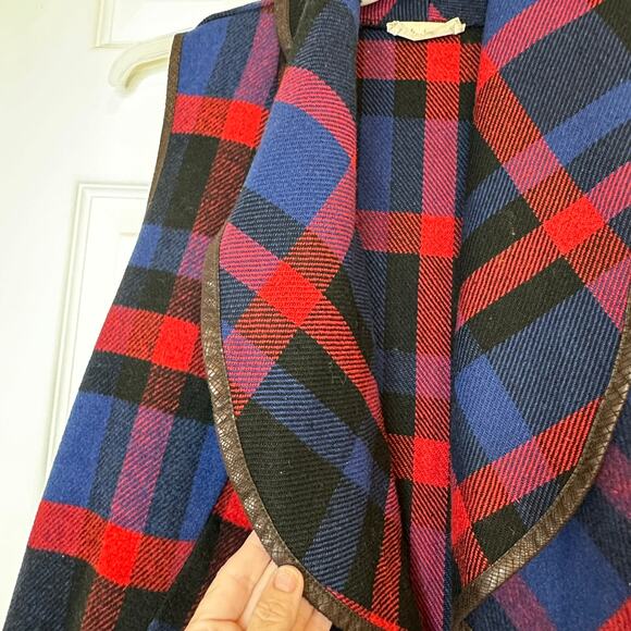 Altered State red and blue cardigan type vest  Size Large - Picture 4 of 10